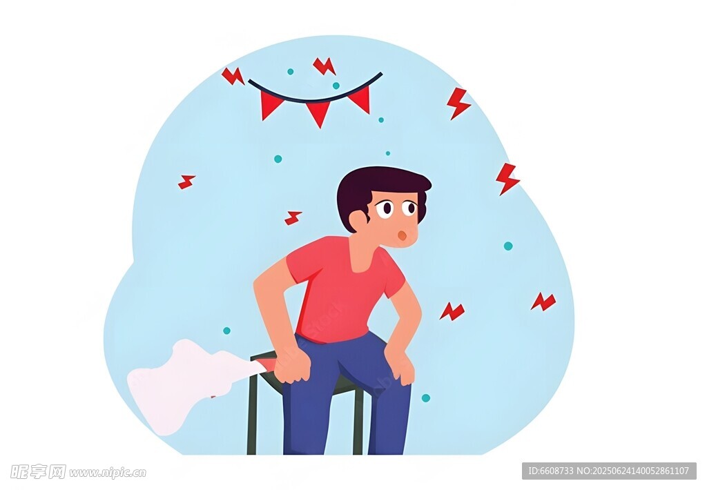 拄拐男子身處浪漫場景中