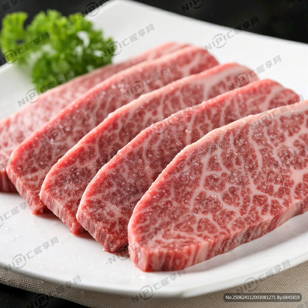 帶水珠現切雪花牛肉