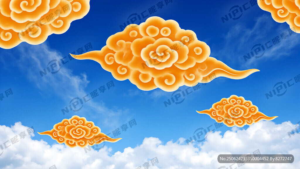 中國傳統祥云圖案背景