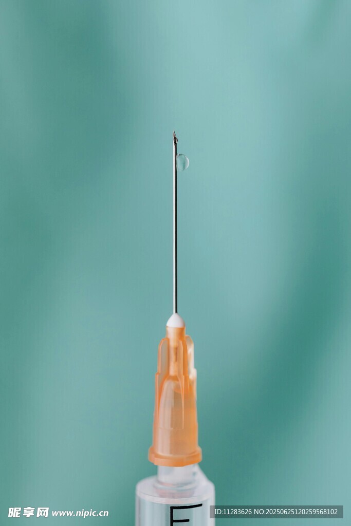 醫用注射器特寫