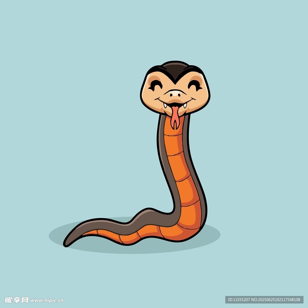 卡通形象的可愛小蛇