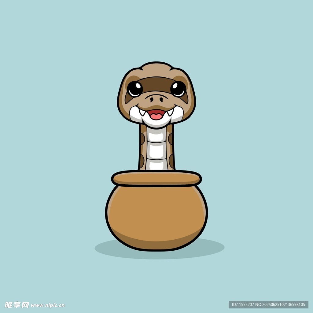 罐中可愛卡通蛇