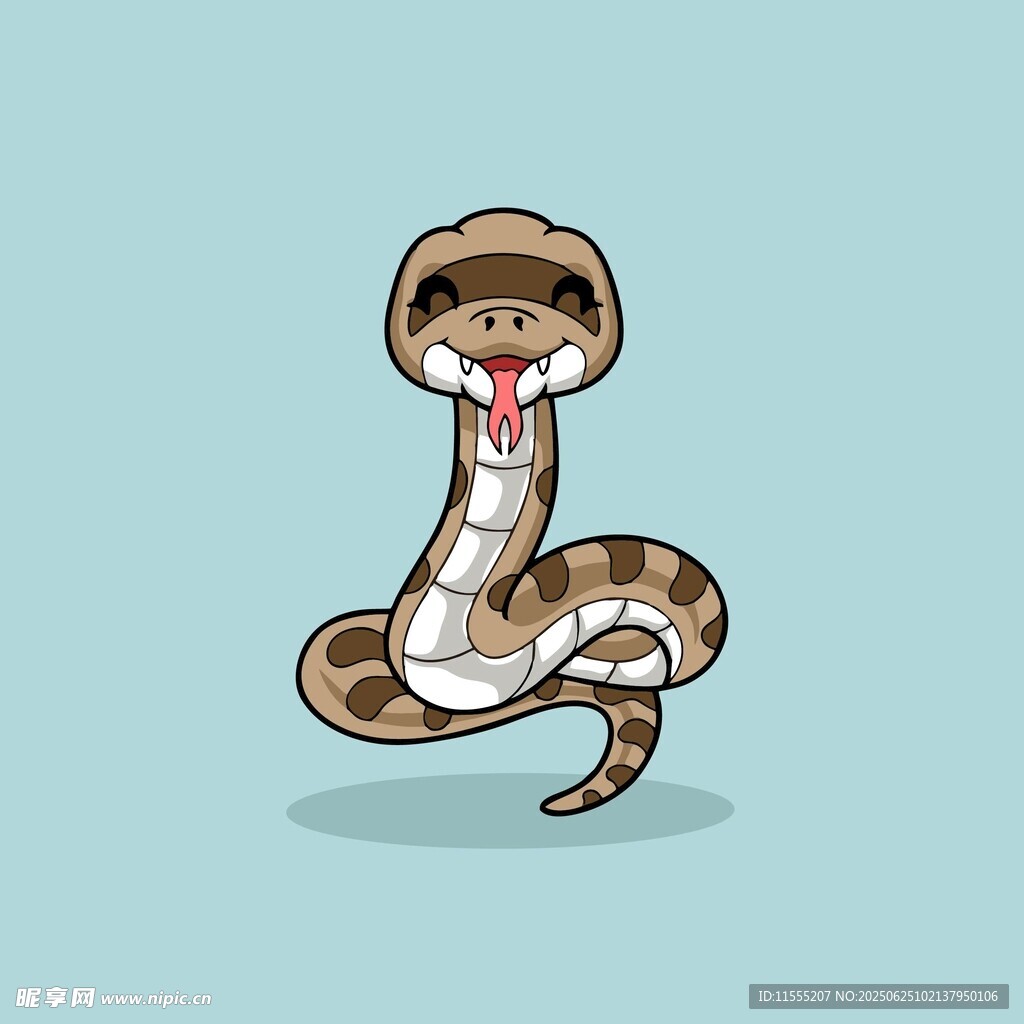 可愛卡通眼鏡蛇形象