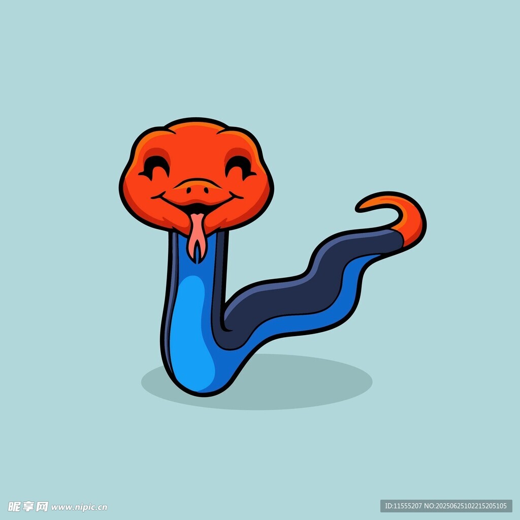可愛卡通蛇形象