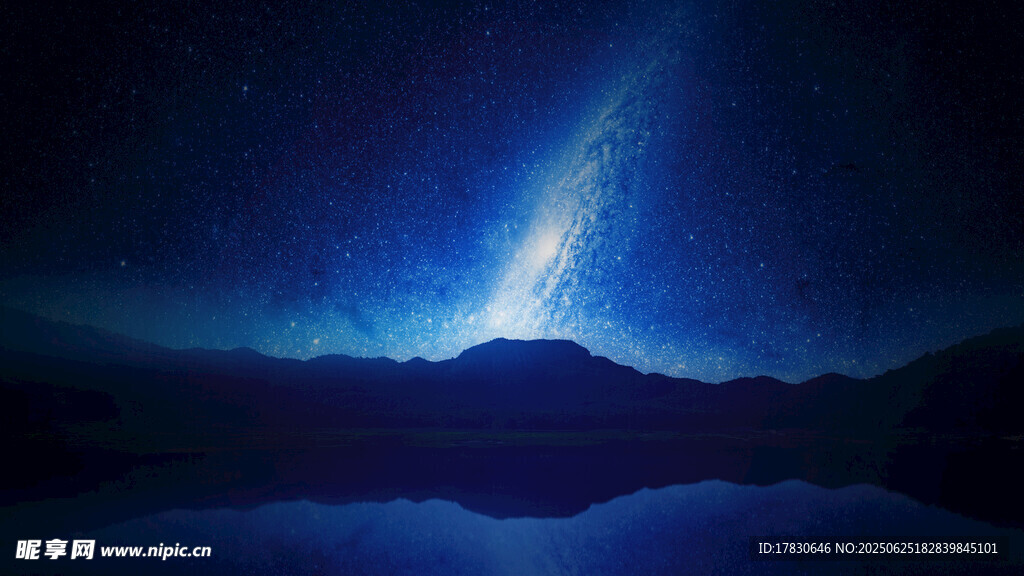 夢(mèng)幻星空下的靜謐景象
