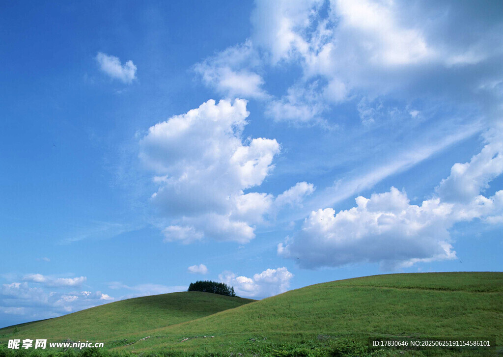 草原藍天美景