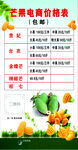 芒果價格表