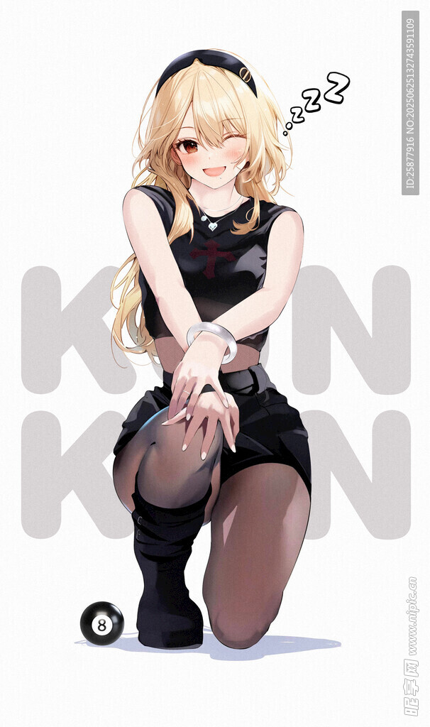 跪坐美少女動漫形象