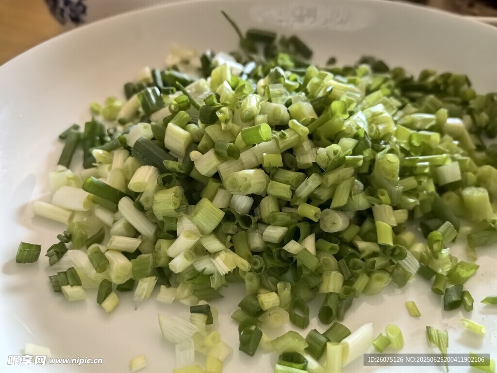 切碎的青蔥