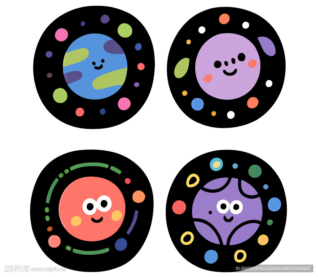 可愛卡通星球