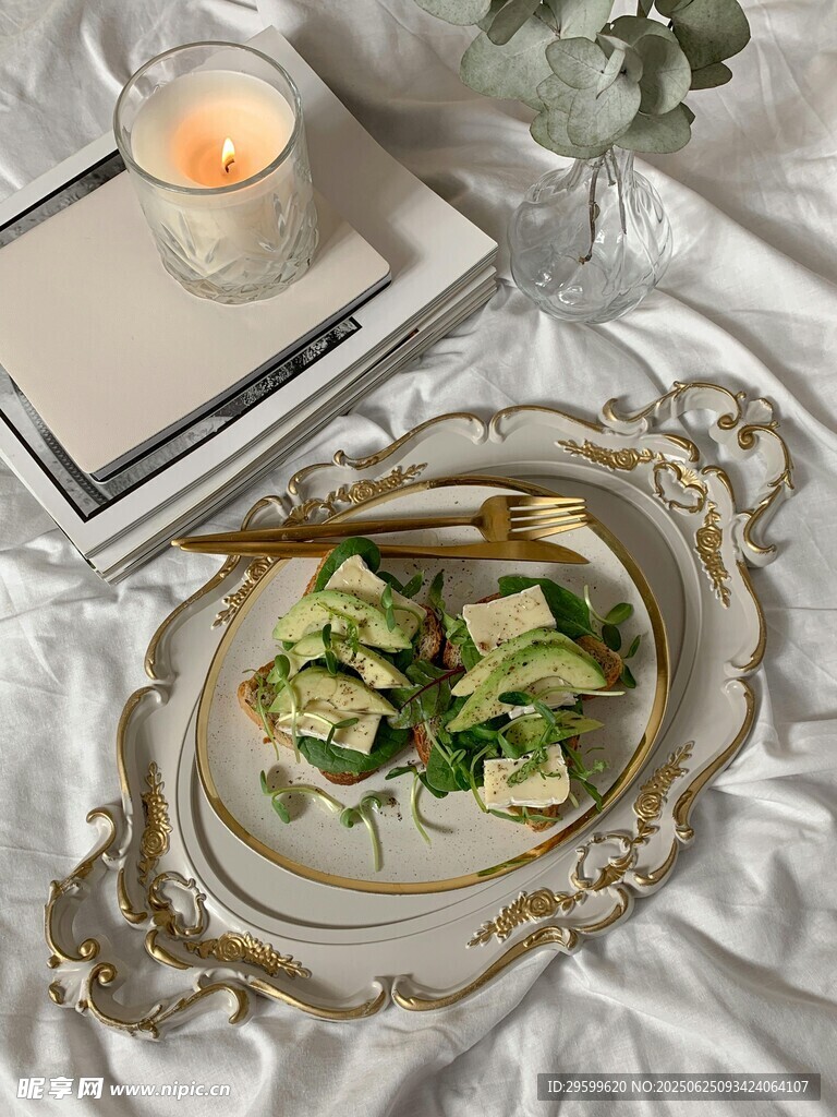 精致擺盤的美味蔬菜料理