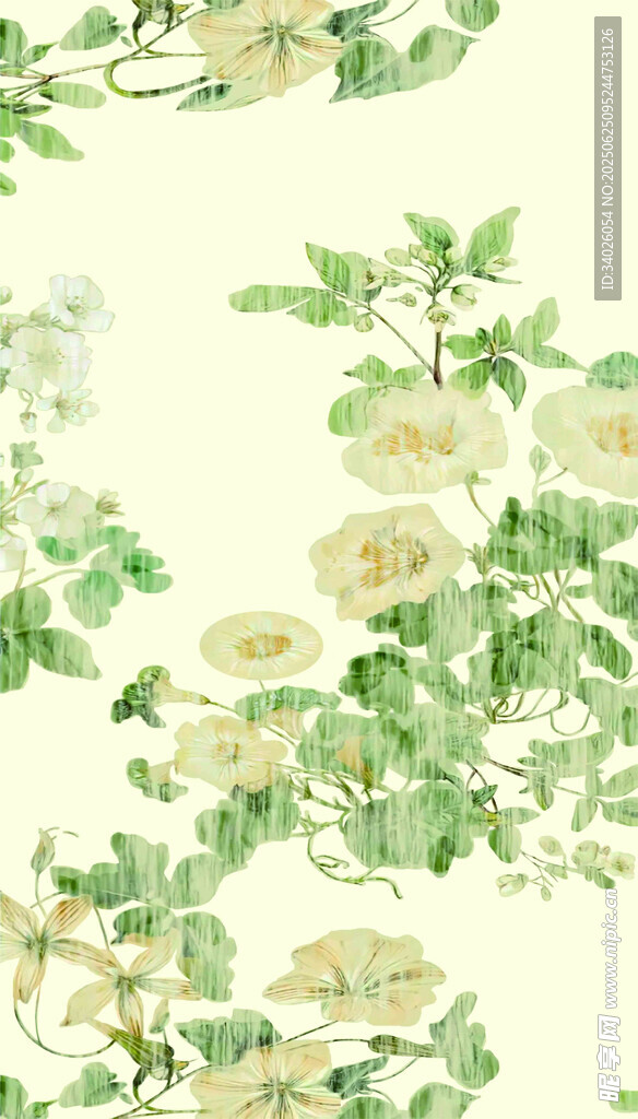 清新花卉圖案背景