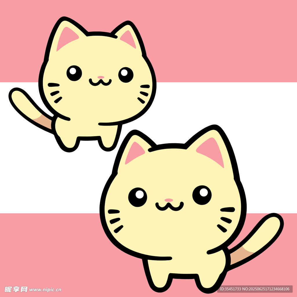 可愛卡通小貓