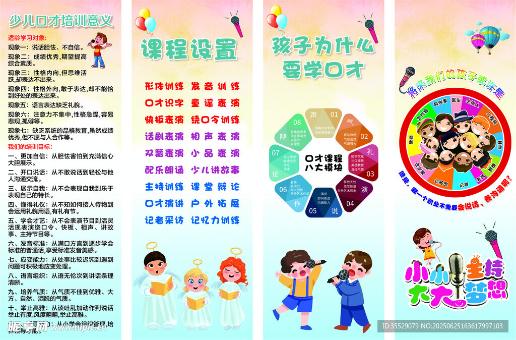 少兒口才培訓(xùn)意義海報(bào)