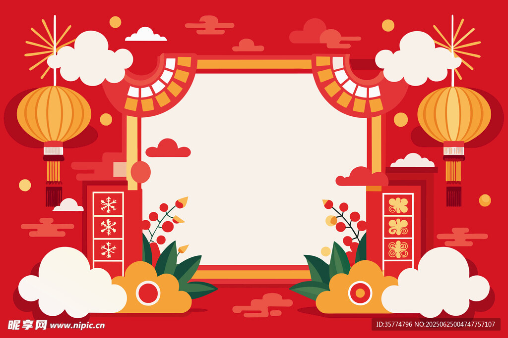 中國風喜慶元素背景