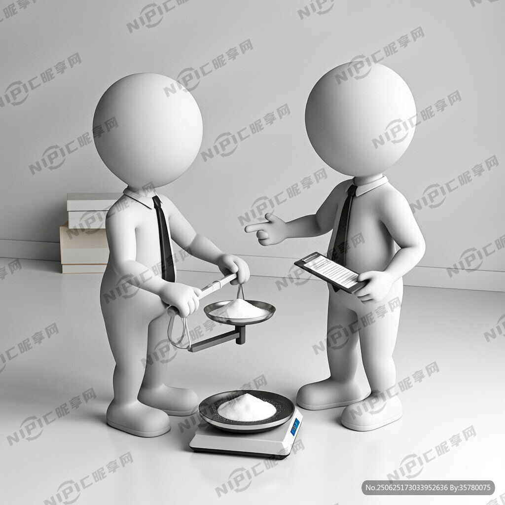 兩個人型3D圖形 一個手拿單子