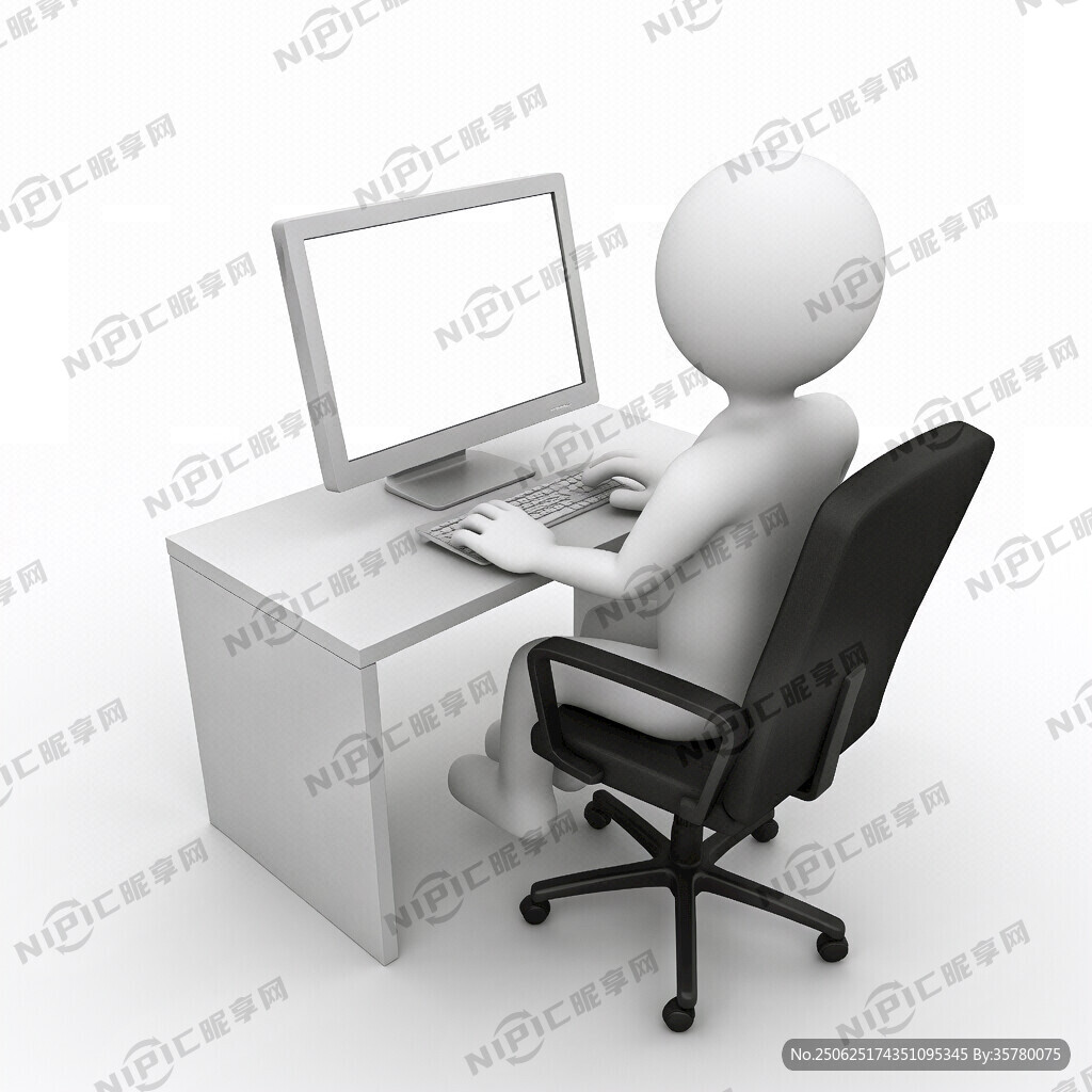 人型3D圖形 手拿著單子