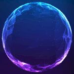 夢幻藍色發(fā)光球體
