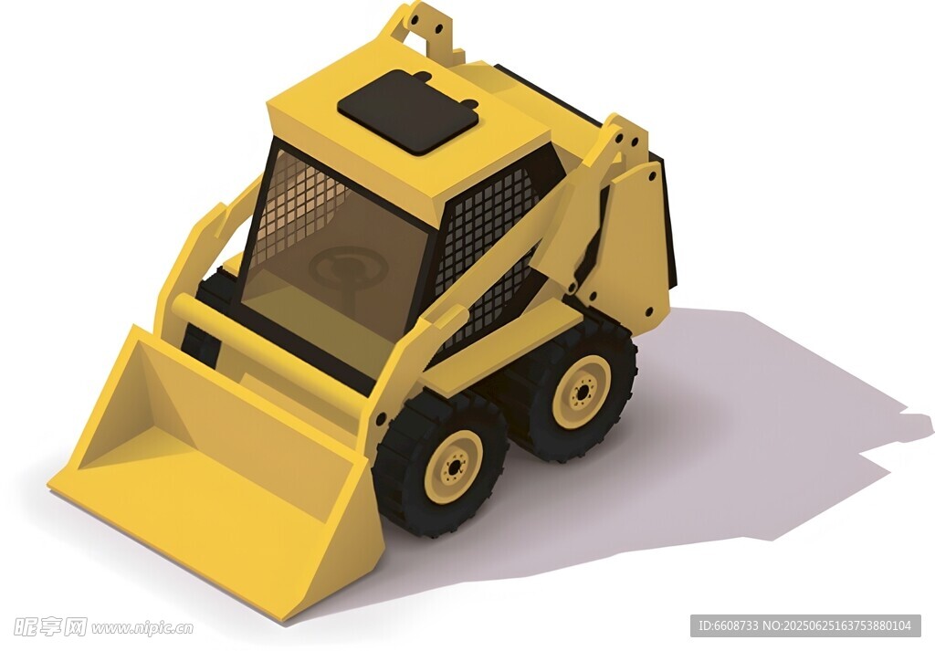 黃色小型裝載機模型