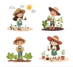 植樹節(jié)兒童插畫