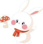 采蘑菇的小兔子