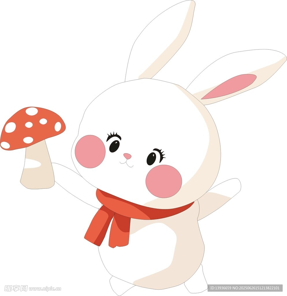 采蘑菇的小兔子