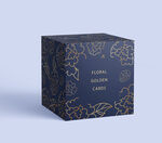 深藍(lán)花紋化妝品盒樣機(jī)