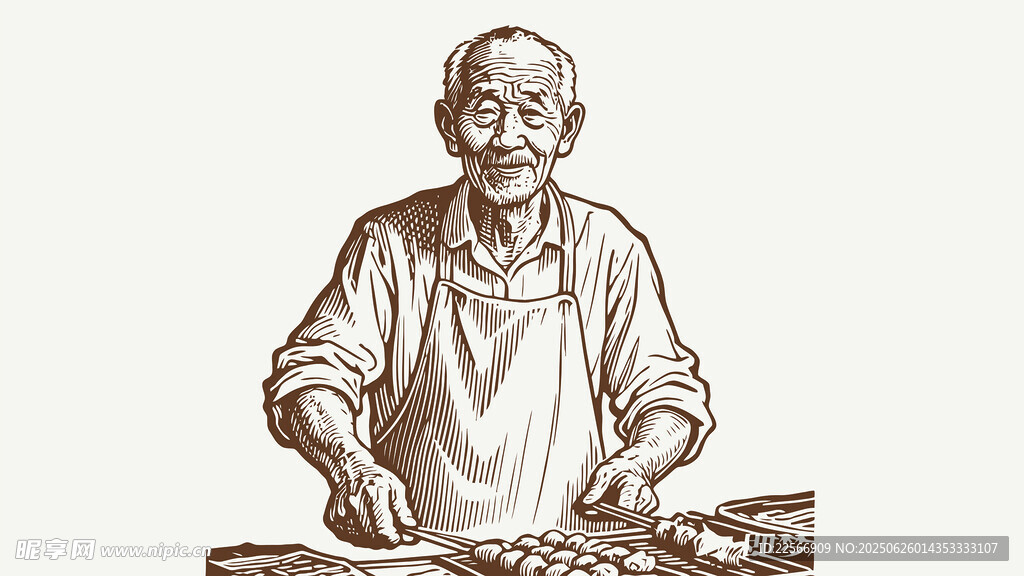 專注勞作的工匠