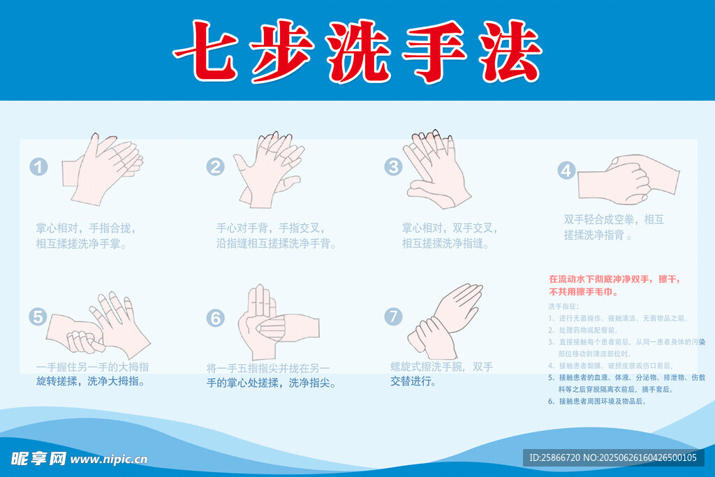 七步洗手法圖示講解