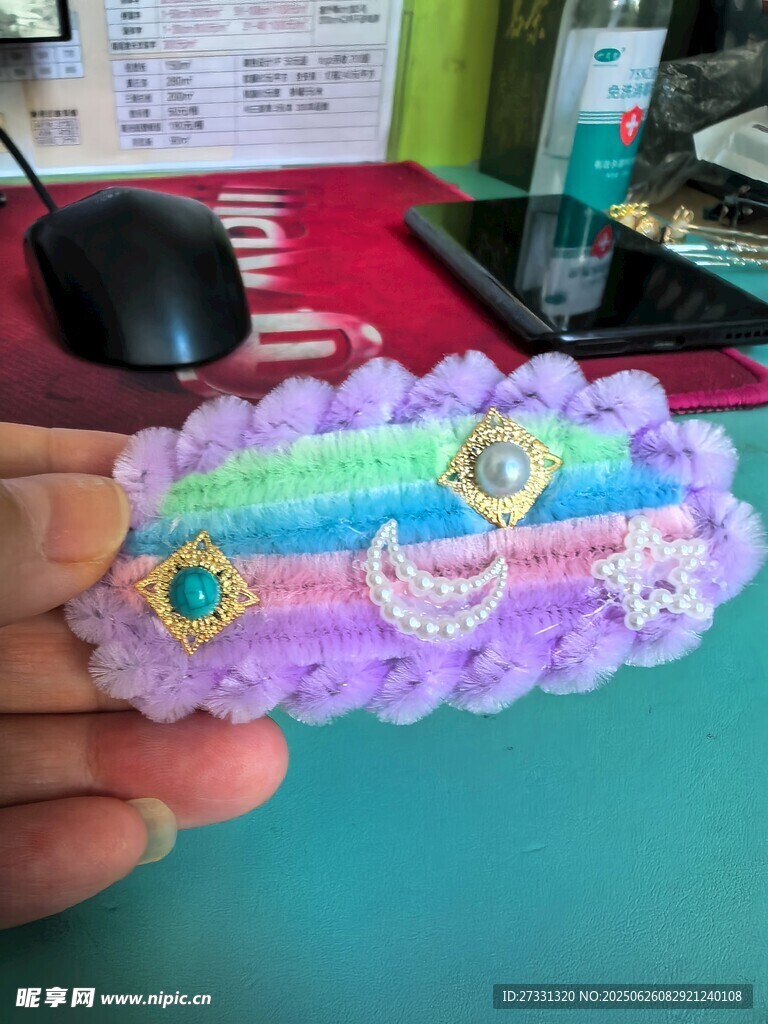 手工蕾絲花朵發夾飾品
