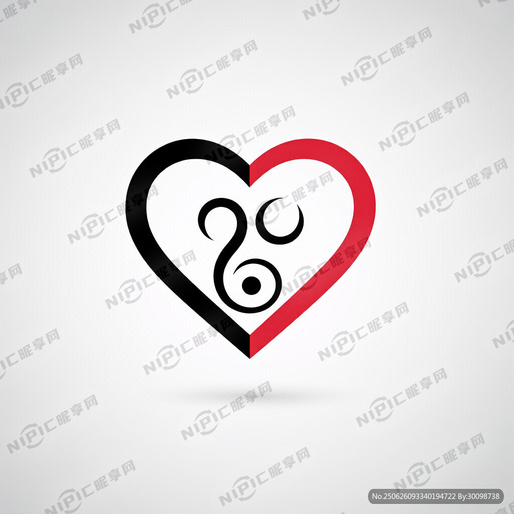 天人合一內(nèi)涵帶有心形元素圖標(biāo)