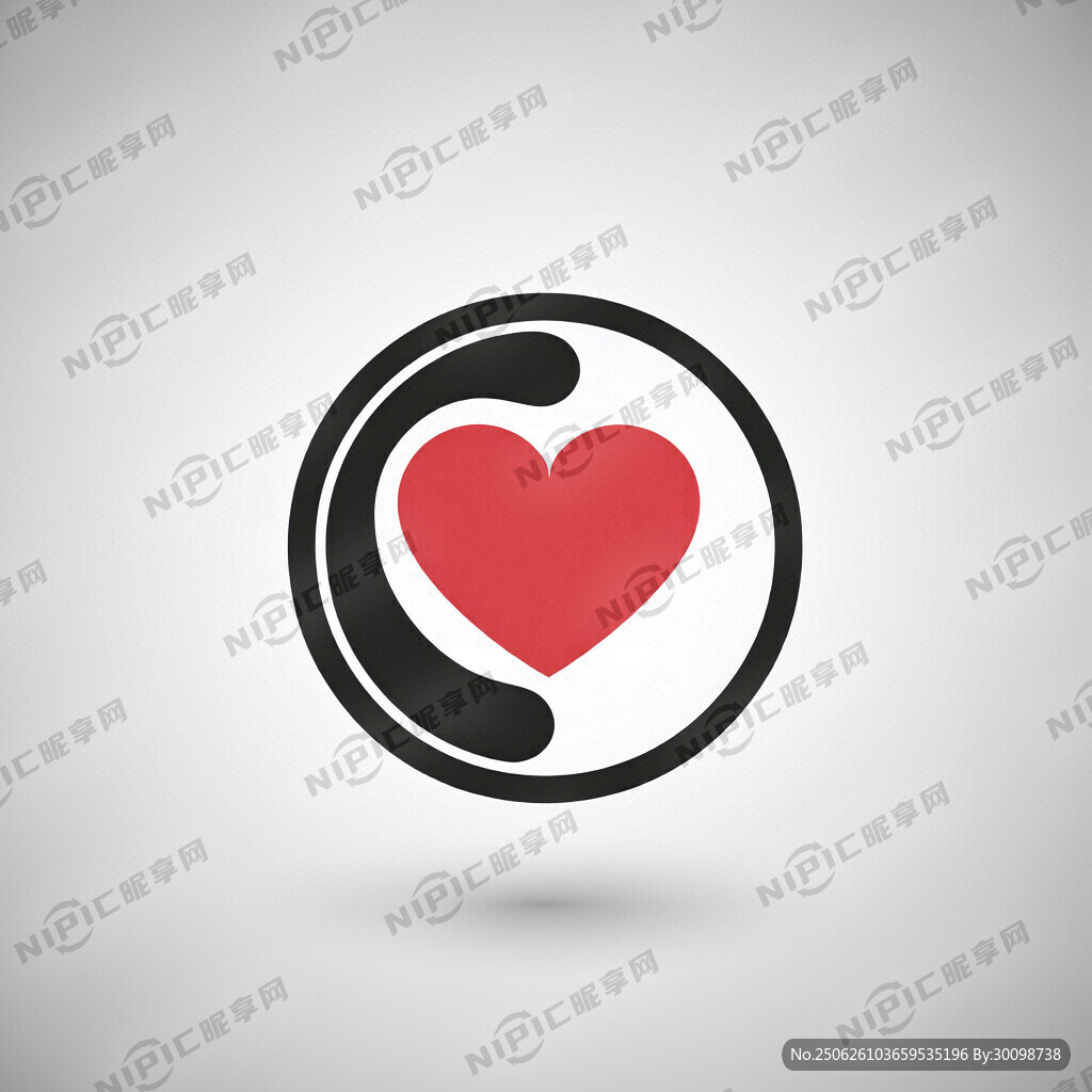 天人合一內(nèi)涵帶有心形元素的圖標(biāo)