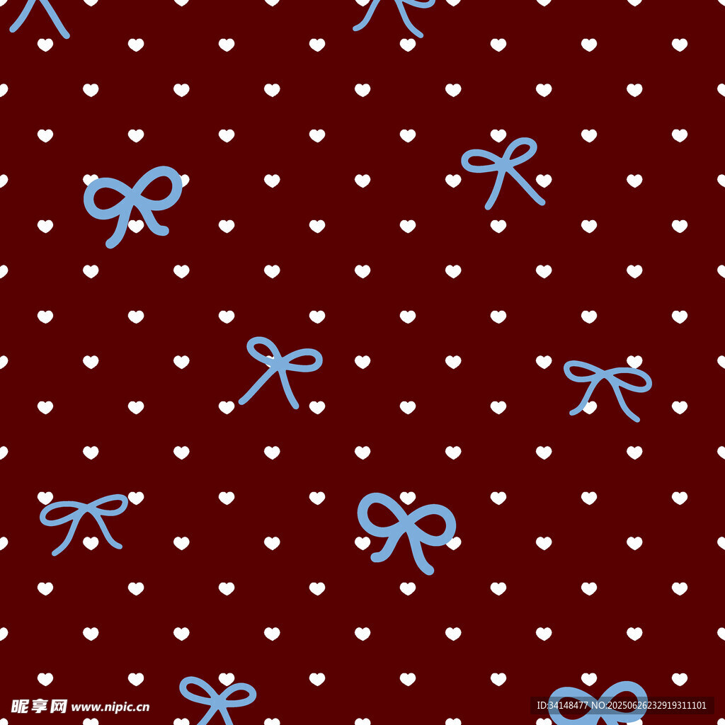 紅色底白點(diǎn)蝴蝶結(jié)圖案