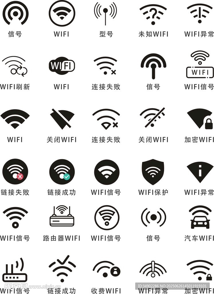 矢量wifi圖標