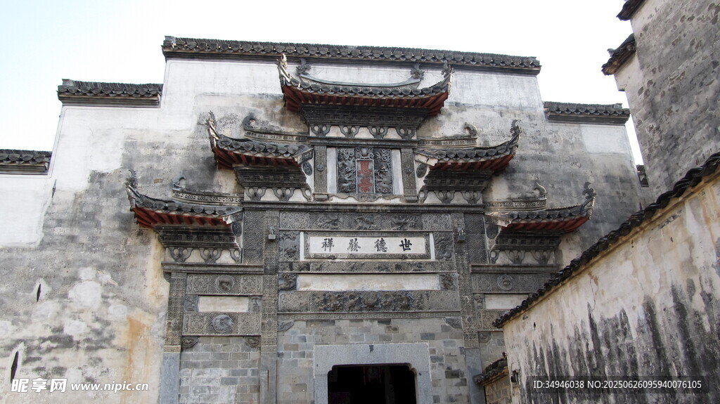 古舊徽派門樓建筑風貌
