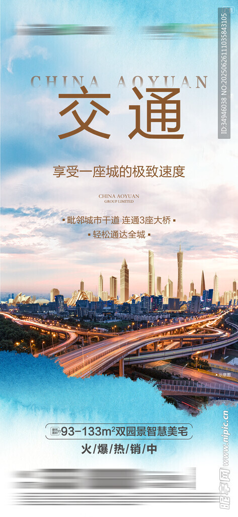 城市交通景觀圖