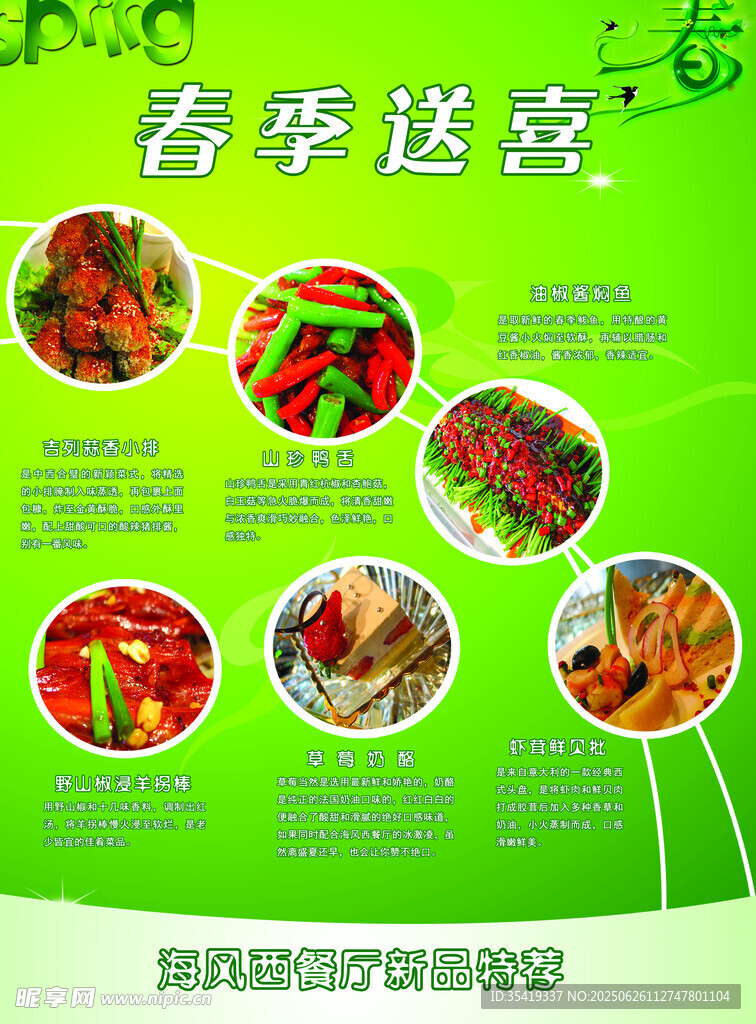 春季蔬菜促銷海報