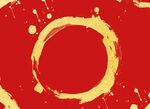 紅色潑墨圓環(huán)