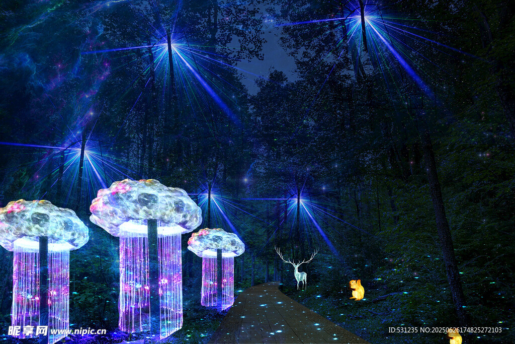 夢幻燈光秀 璀璨夜景