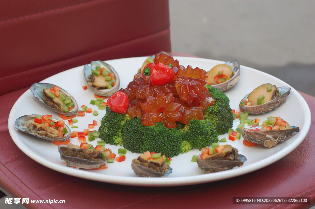 美味海鮮拼盤(pán) 鞭花 鮑魚(yú)