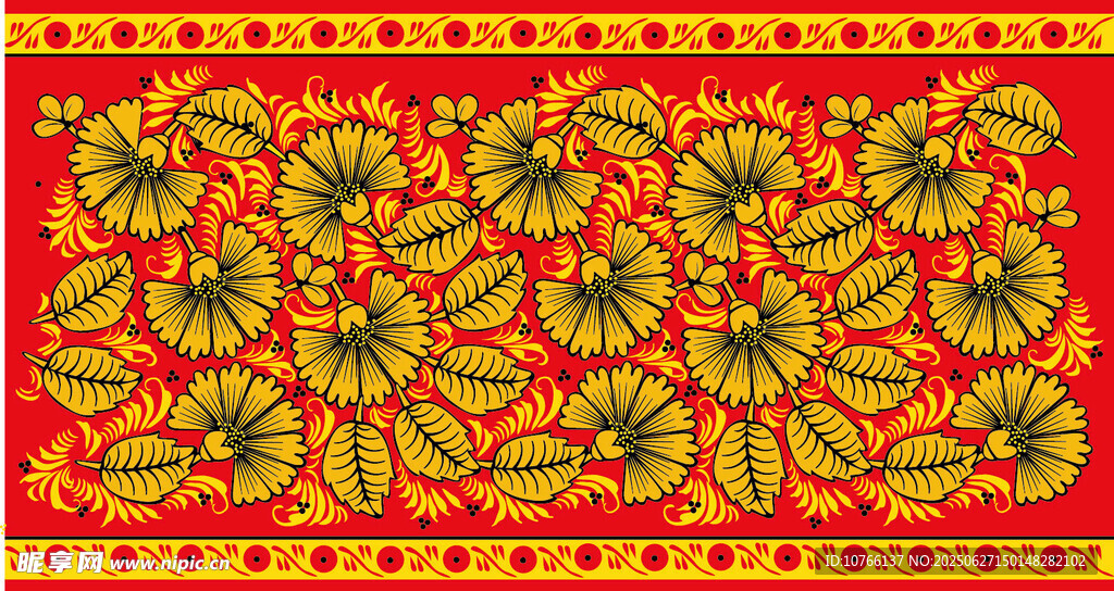 紅色花卉圖案裝飾畫