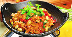 小炒口蘑肉片