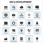 SEO與開發(fā)相關圖標集合