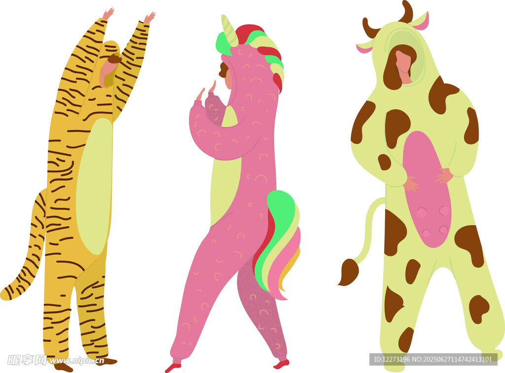 動物擬人化趣味卡通形象