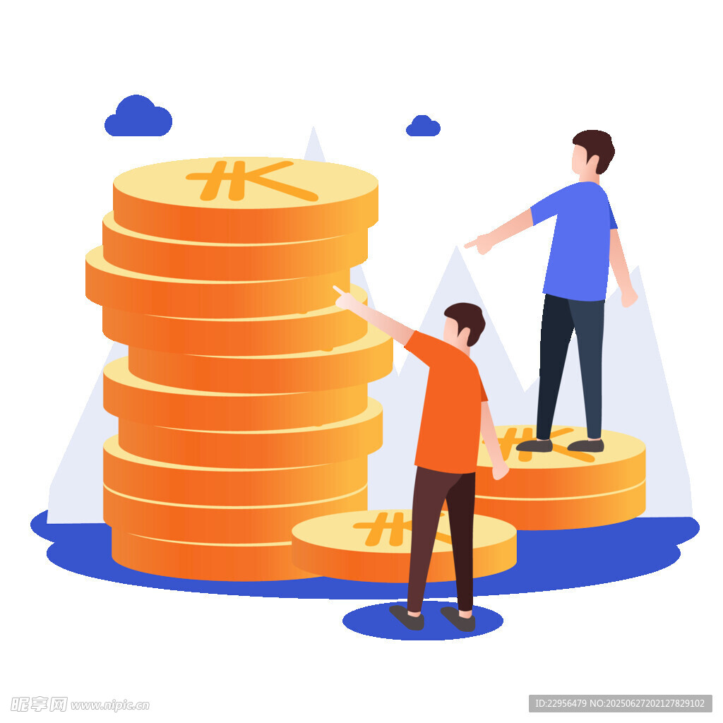 兩人協(xié)作攀登財(cái)富金幣堆