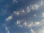 晴朗天空中的蓬松云朵