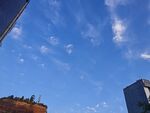城市上空的藍天白云