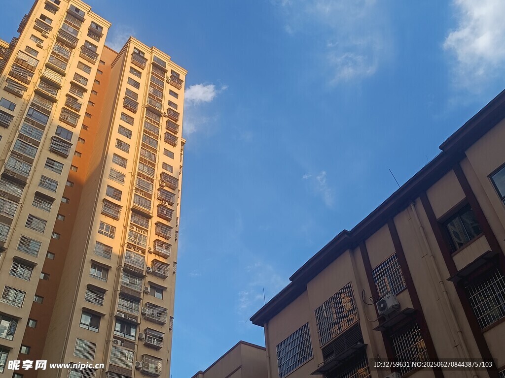 城市高樓與藍天景觀