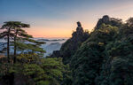 黃山奇峰綠樹壯美景觀