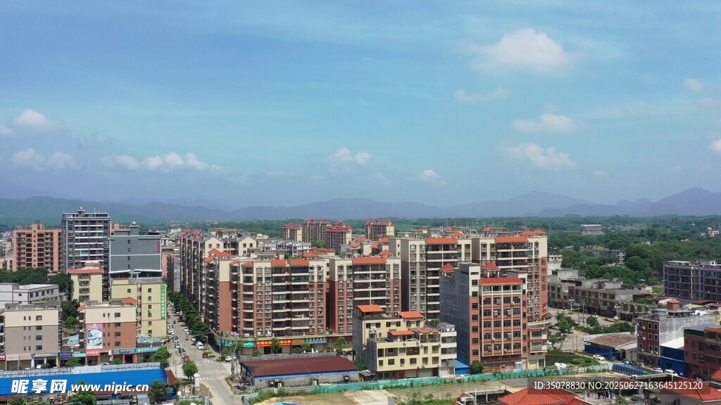 城市建筑群俯瞰景觀